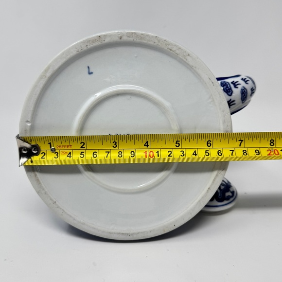 Vintage Elephant Chinoiserie Blue and White Teapot by Bombay - Picture 10 of 10